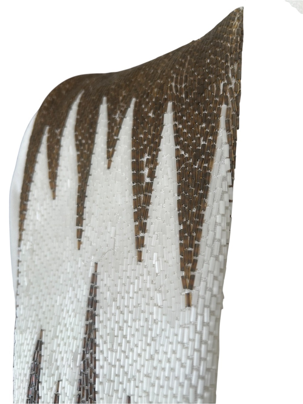 White Sequin Embellished Blazer Size Small | Elegant Statement Jacket - Picture 5 of 7